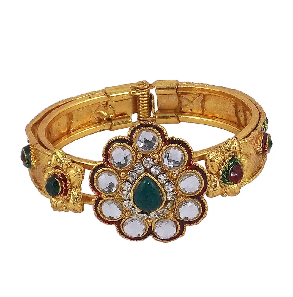 Crystal Charm Gold Plated Bracelet for Girls and Women