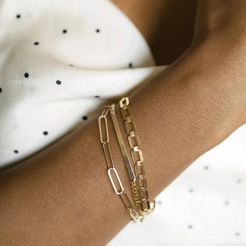 Curb Chain Bar Bracelet