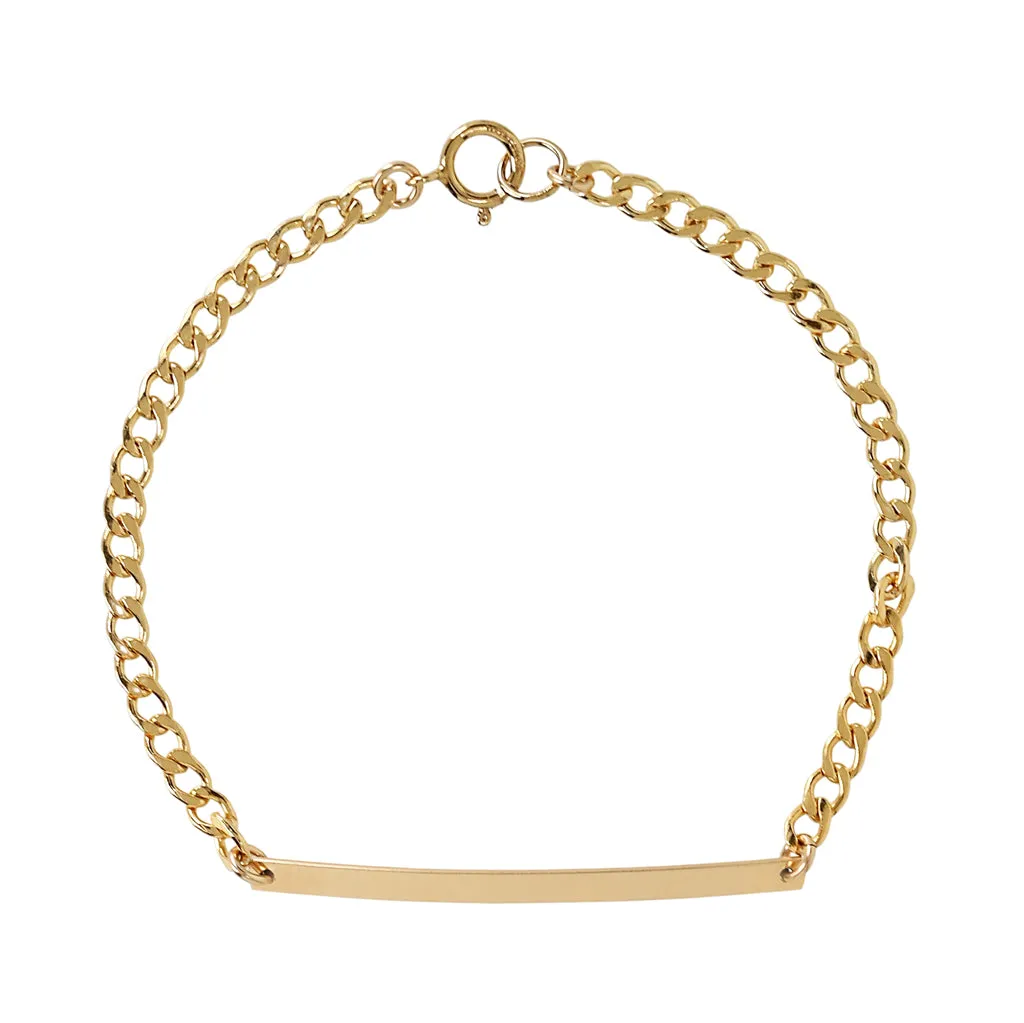 Curb Chain Bar Bracelet