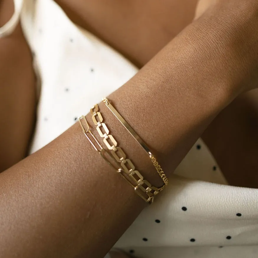 Curb Chain Bar Bracelet