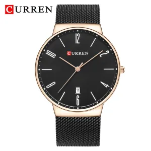 CURREN Fashion Men Watches Quartz-Watch Men Slim Business Wristwatch Luxury Stainless Steel Waterproof Watch Male Clock Analog
