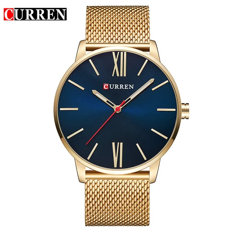 CURREN Fashion Mens Watches Male Top Brand Luxury Quartz Watch Men Casual Slim Waterproof Sport WristWatch Relogio Masculino
