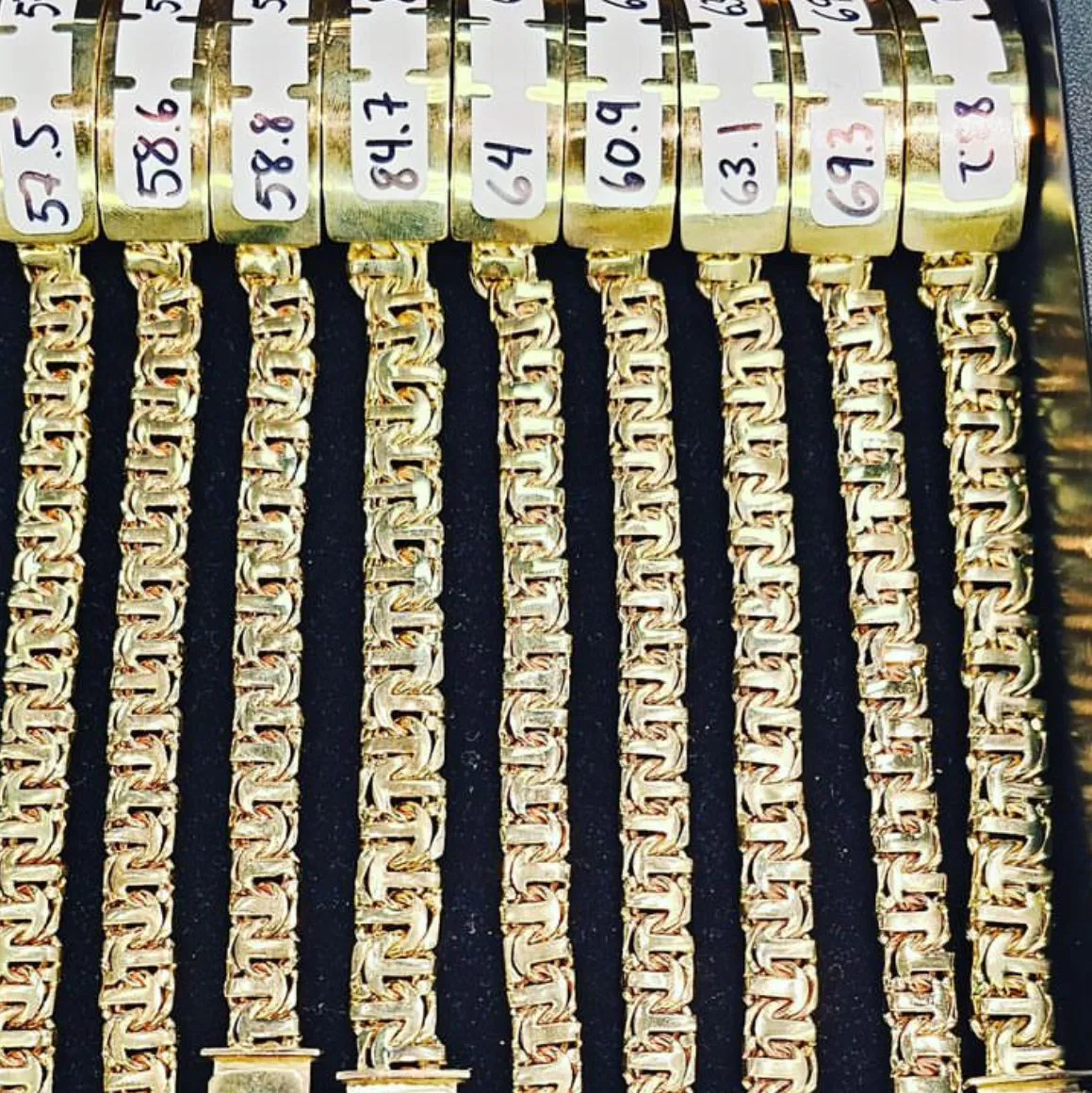 Custom Chino Bar Gold Bracelets