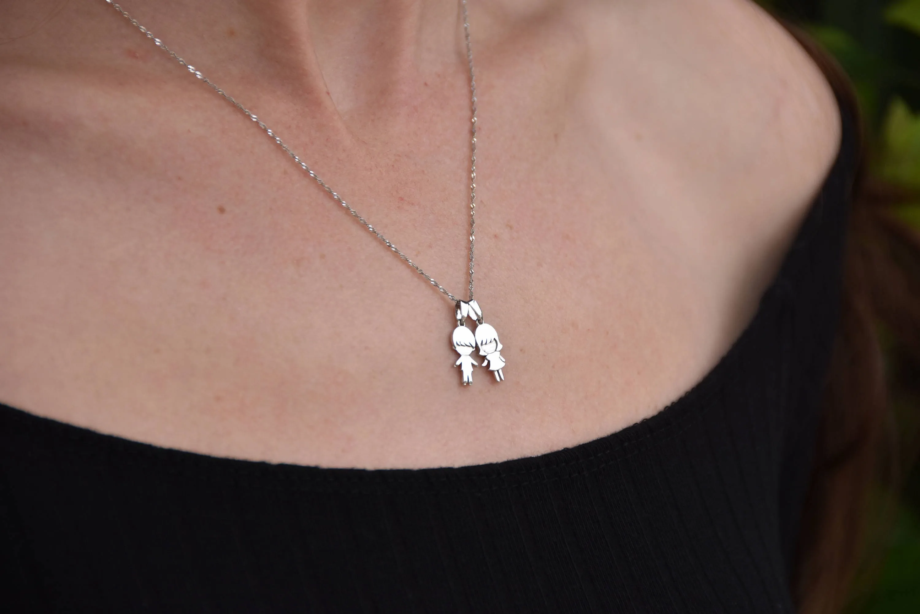 Custom necklace-Baby boy & girl personalized- Baby shower-Baby boy charm-Necklace baby's birth-Mom gift-Minimalist Jewelry-Gift for her
