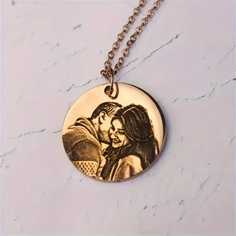 Custom Photo Necklace - Portrait Pendant - Mother's Gift