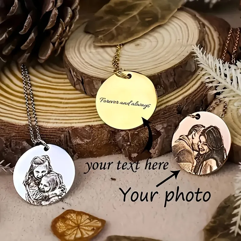 Custom Photo Necklace - Portrait Pendant - Mother's Gift