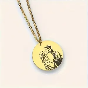 Custom Photo Necklace - Portrait Pendant - Mother's Gift