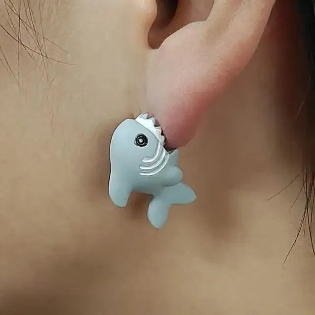 Cute 1 Pair Cartoon Animal Bite Earring Soft Earrings Stylish Bite Earrings Fashion Party Earrings Fun Ideal Gifts For Girls