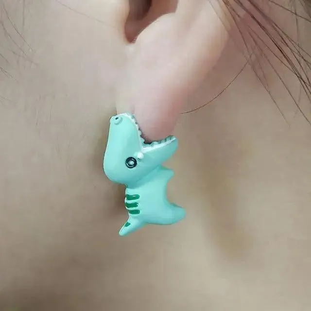 Cute 1 Pair Cartoon Animal Bite Earring Soft Earrings Stylish Bite Earrings Fashion Party Earrings Fun Ideal Gifts For Girls