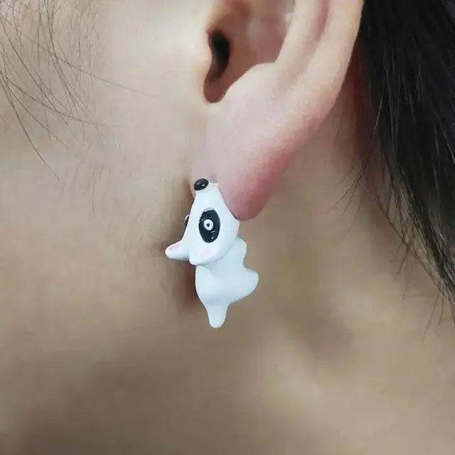 Cute 1 Pair Cartoon Animal Bite Earring Soft Earrings Stylish Bite Earrings Fashion Party Earrings Fun Ideal Gifts For Girls
