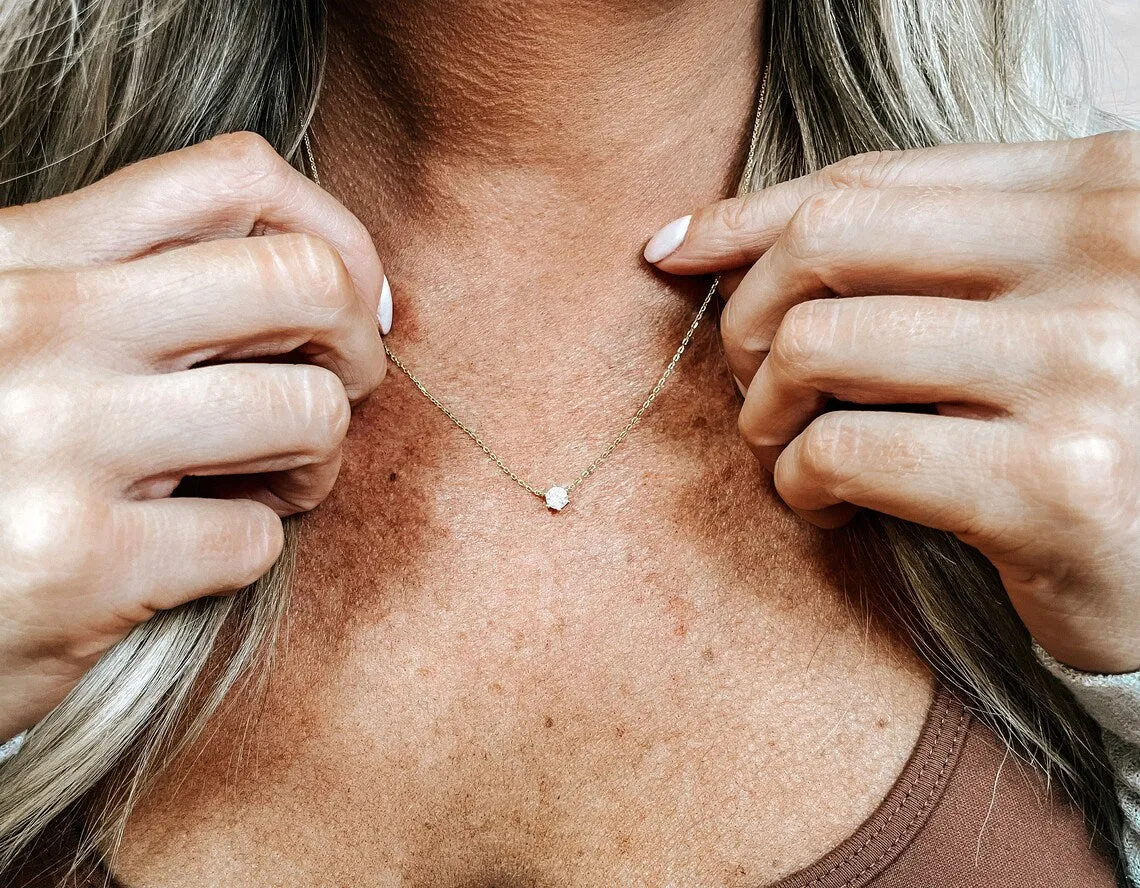 CZ Solitaire Necklace