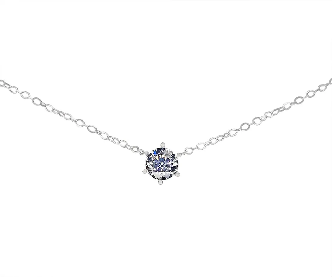CZ Solitaire Necklace