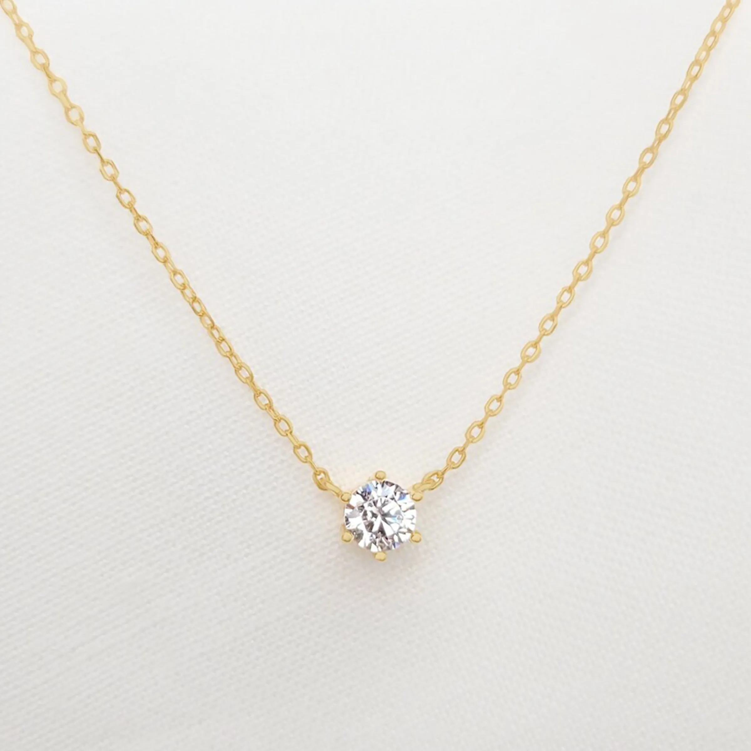 CZ Solitaire Necklace