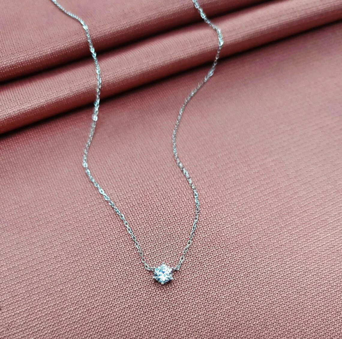 CZ Solitaire Necklace