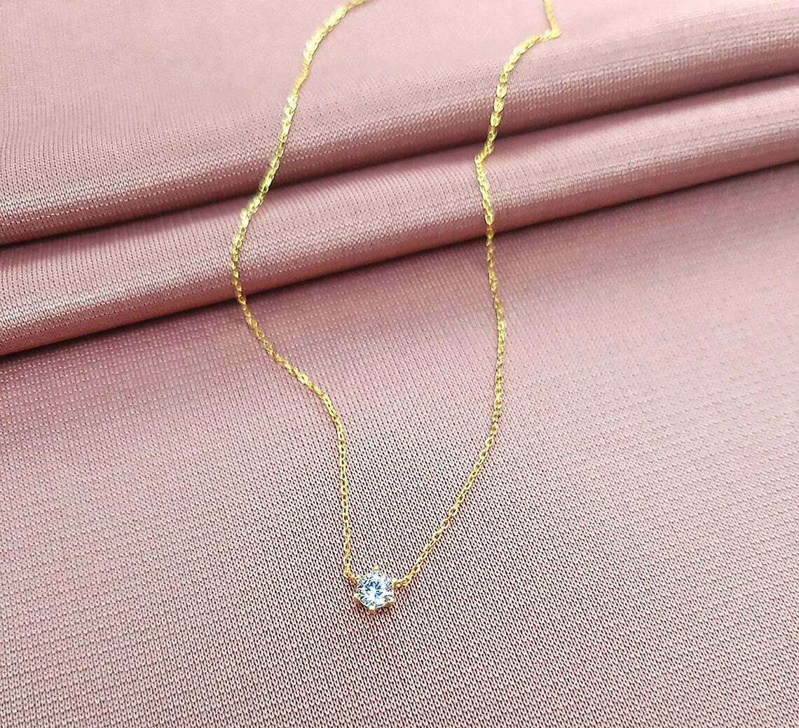 CZ Solitaire Necklace