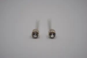 Dainty Post Earrings with Cubic Zirconia in Bezel Setting