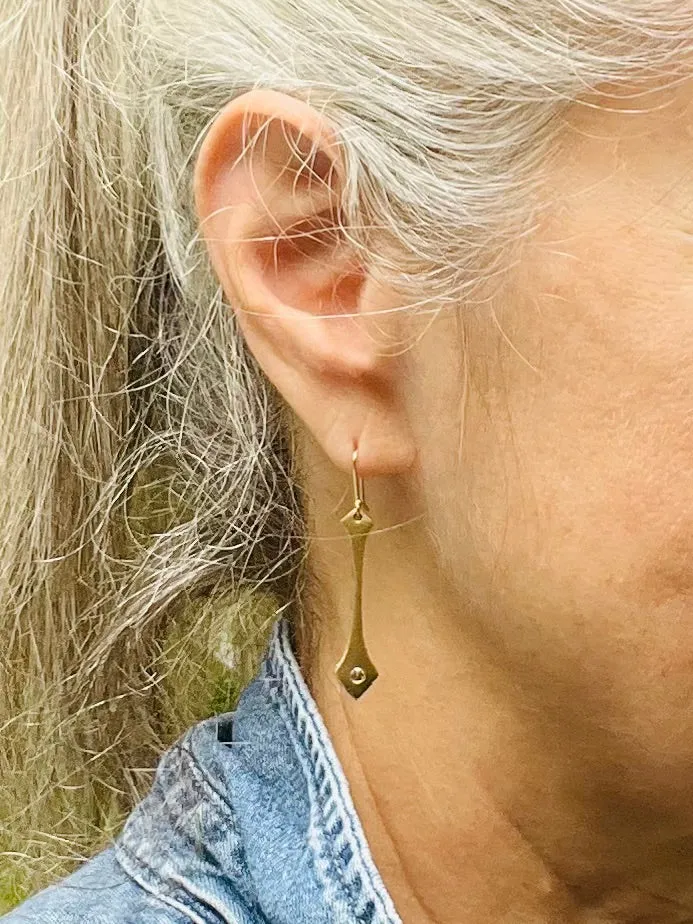 Diamond and Gold Dune Earrings