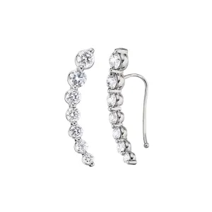 Diamond Crescent Earring Climbers