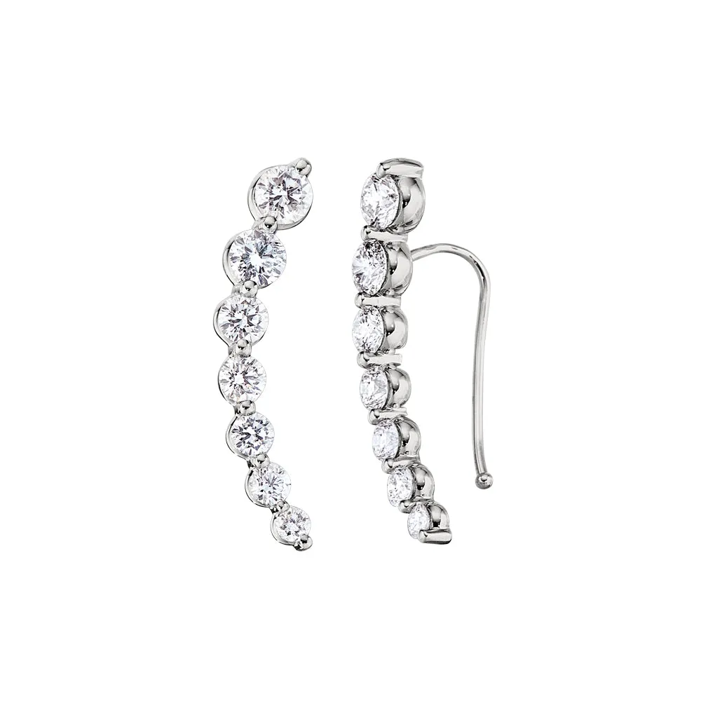 Diamond Crescent Earring Climbers