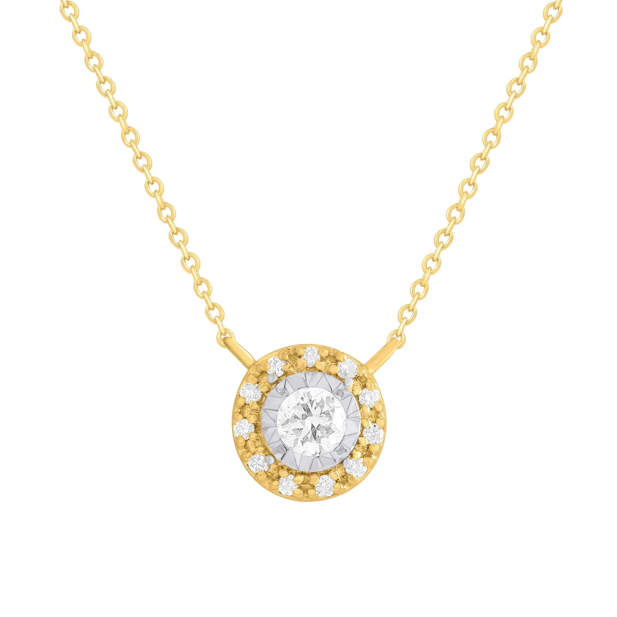 Diamond Illusion Solitaire Neckace