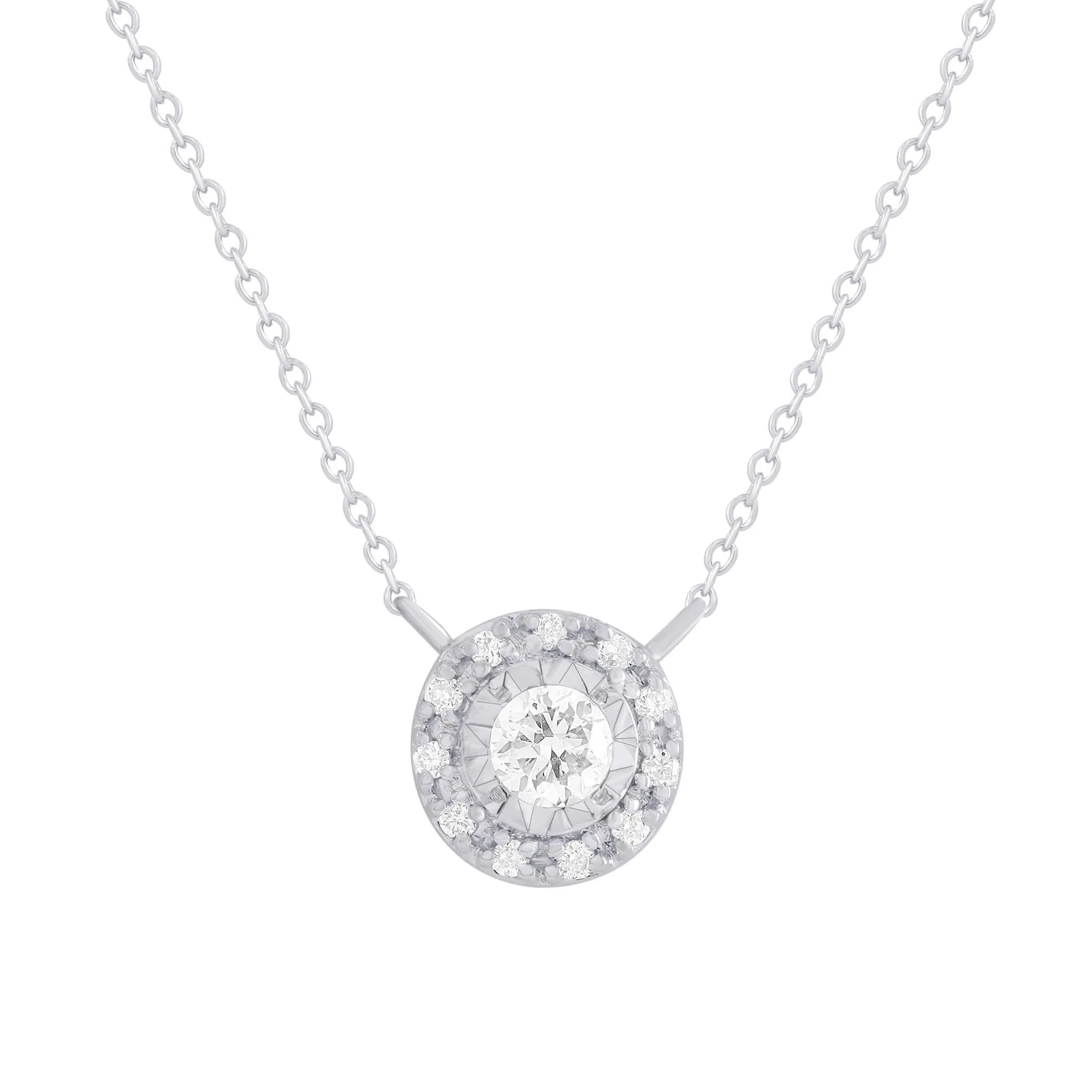 Diamond Illusion Solitaire Neckace