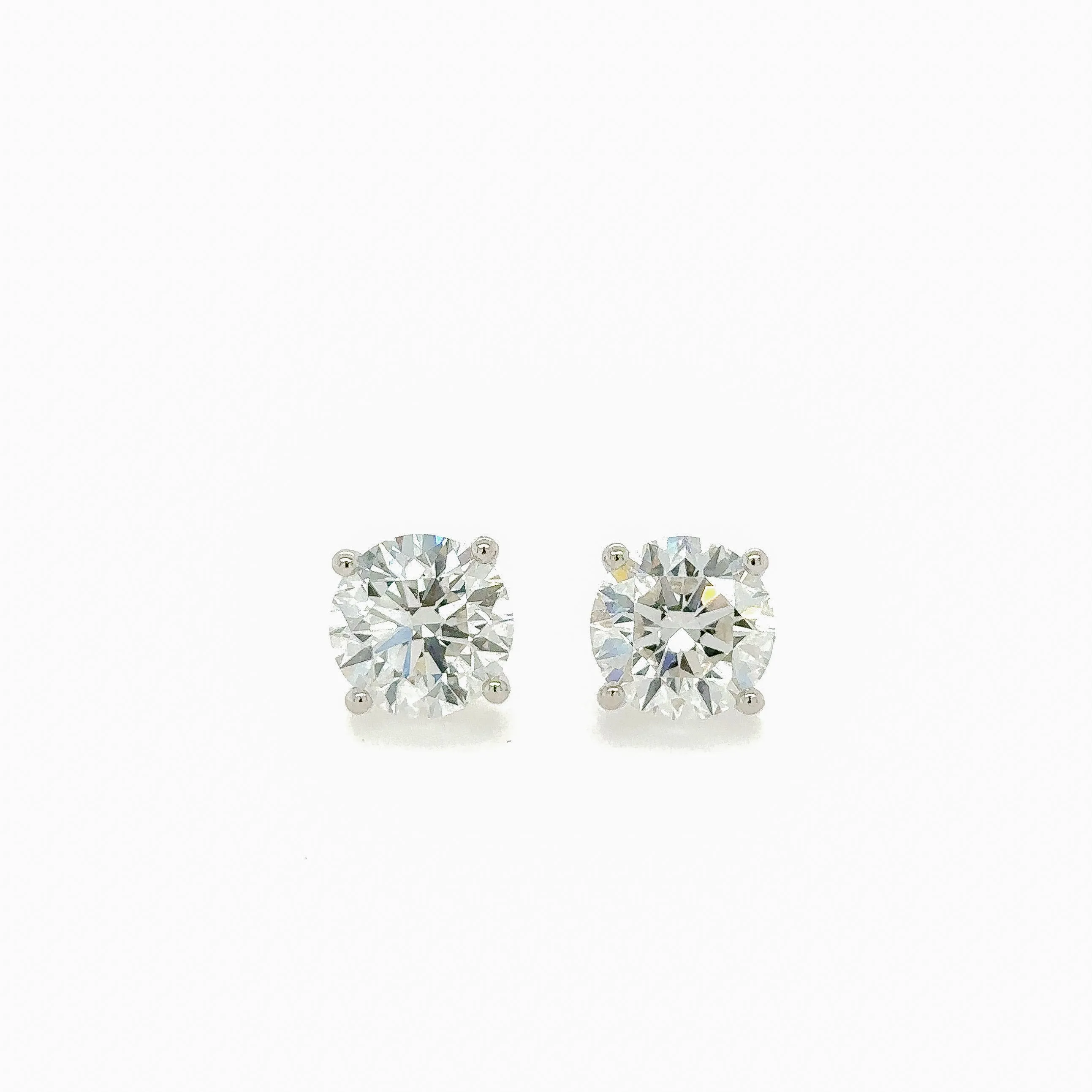 Diamond Solitaire Stud Earrings