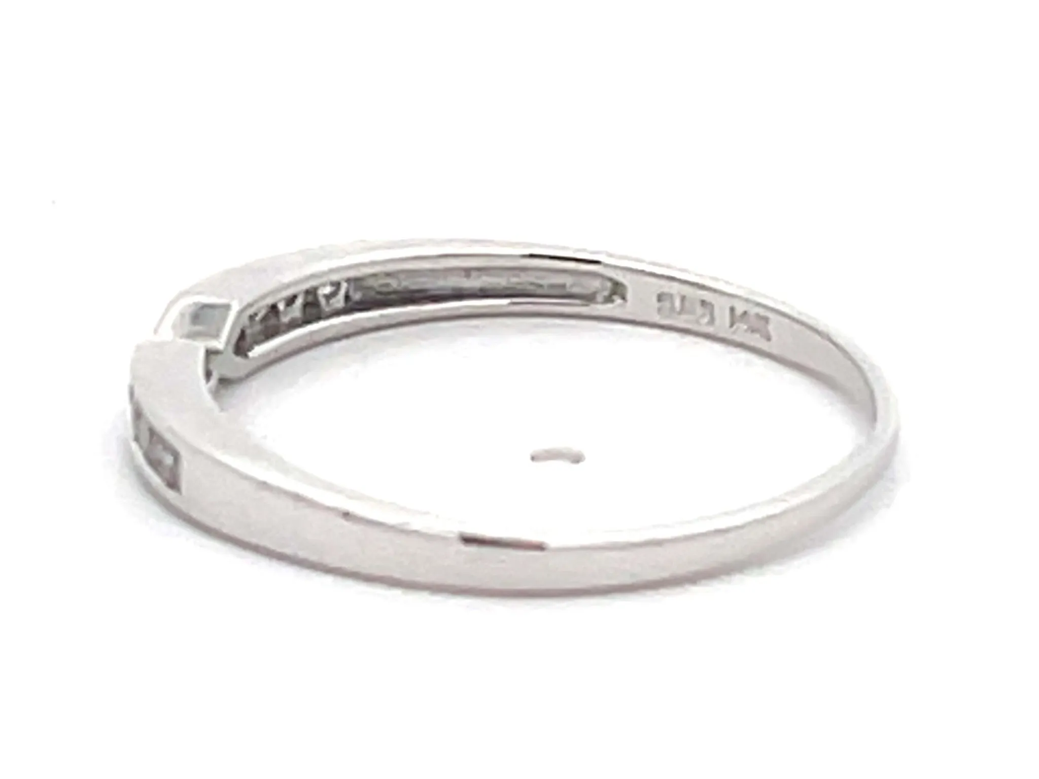 Diamond Stackable Band Ring 14k White Gold