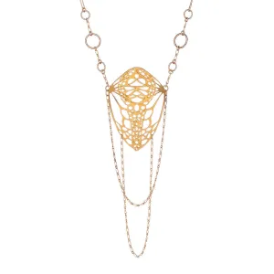 Diaphanous Wing Necklace in Gold