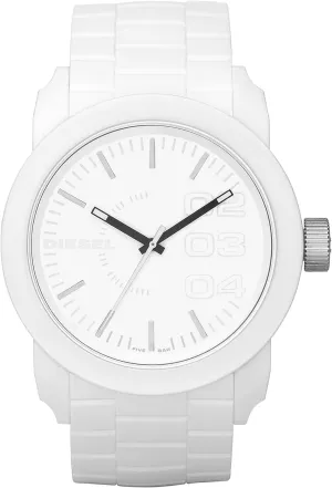 Diesel Double Down White Silicone Men's Watch,