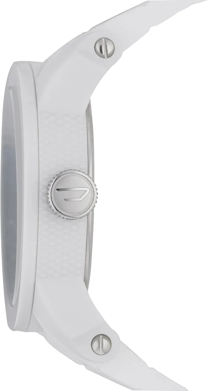 Diesel Double Down White Silicone Men's Watch,
