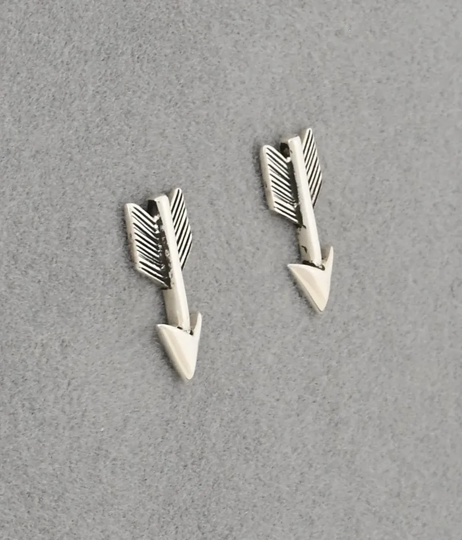 Earrings with Small Arrows on Posts