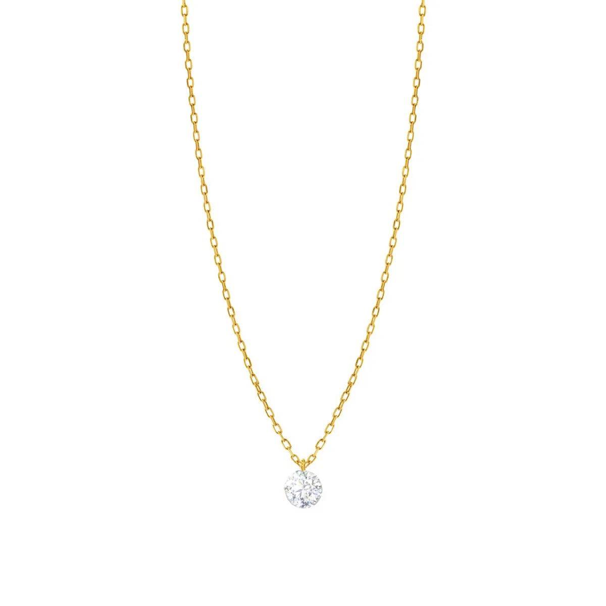 Everyday Diamonds Lustre Drilled Diamond Necklace | 18K Yellow Gold
