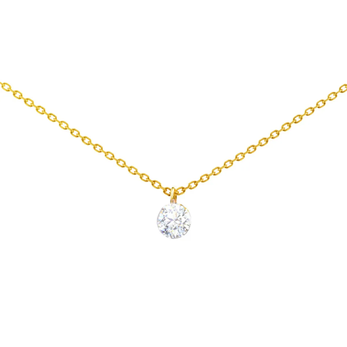Everyday Diamonds Lustre Drilled Diamond Necklace | 18K Yellow Gold