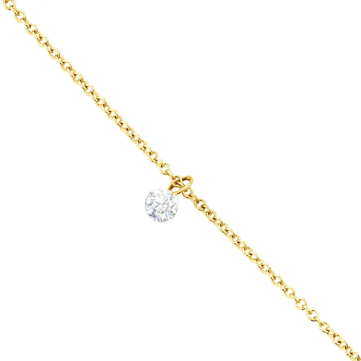 Everyday Diamonds Lustre Drilled Diamond Necklace | 18K Yellow Gold