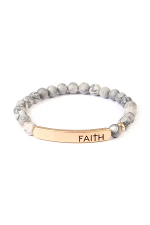 FAITH 6mm NATURAL STONE BRACELET