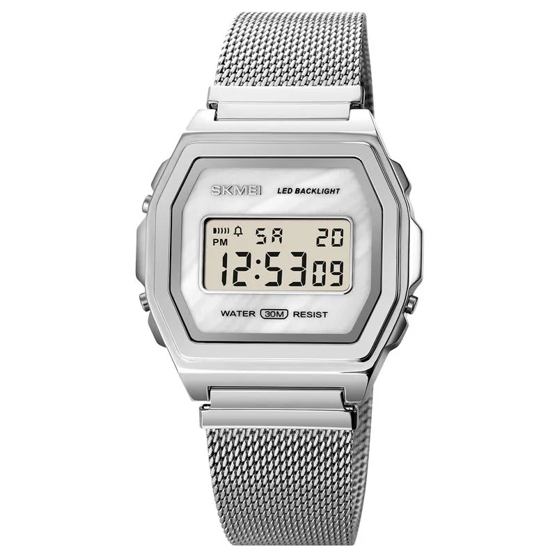 Fashion Cool Multi-function Trend Personality Waterproof Stainless Steel Electronic Watch