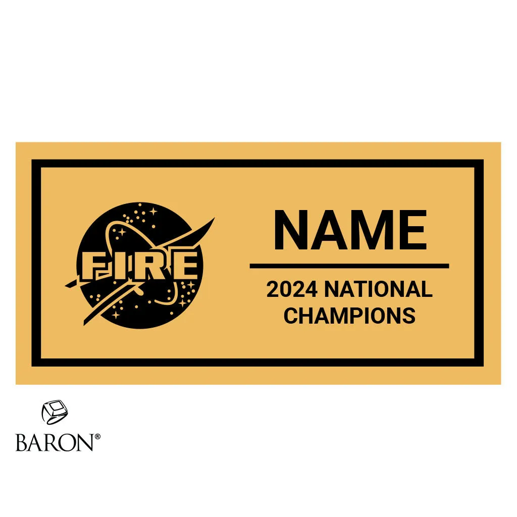 Fire Cheer CF 2024 Championship Black Standard Window Ring Box