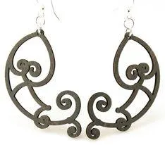 Fish Scroll Earrings # 1111