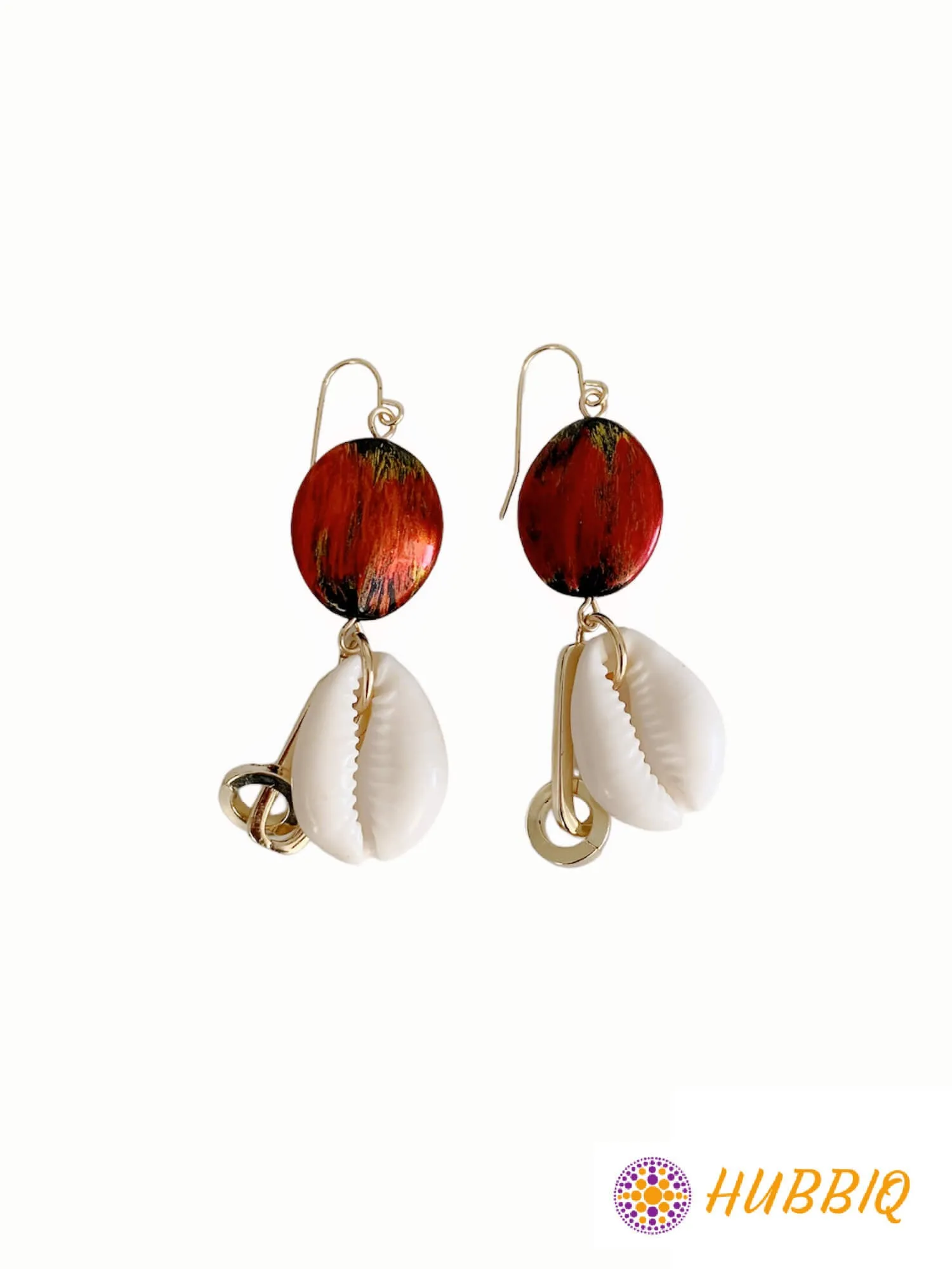 Flame Cowrie Earrings