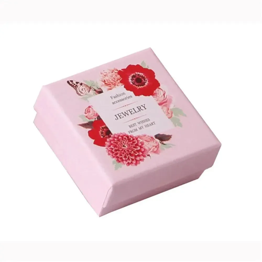 Flannel Jewelry Box Oval Ring Box Simple And Exquisite Velvet Jewelry Box Double Rings Box For Wedding Gift Wrap Packaging Case