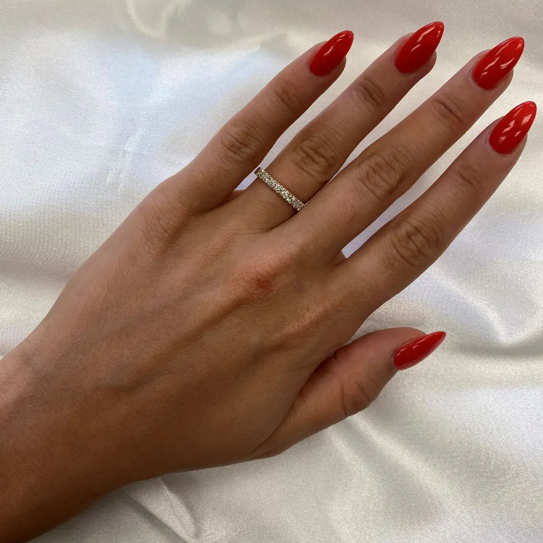 Flat Diamond Wedding Band .02CT Diamonds
