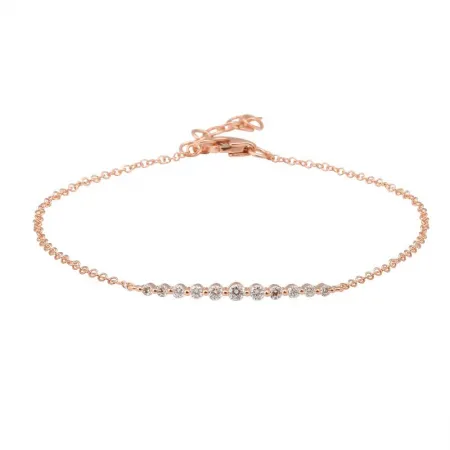 Floating Diamond Bar Bracelet