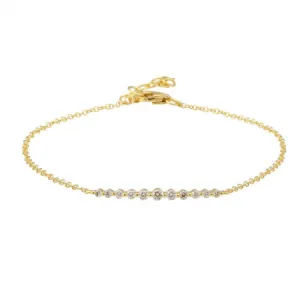 Floating Diamond Bar Bracelet
