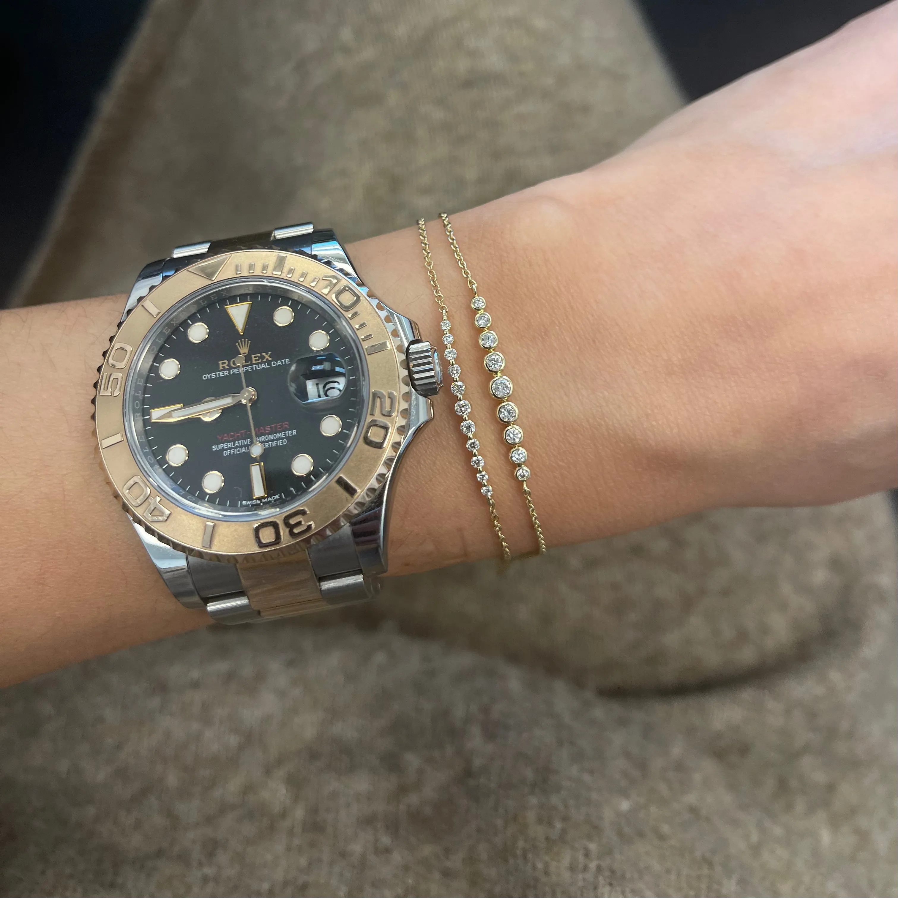 Floating Diamond Bar Bracelet