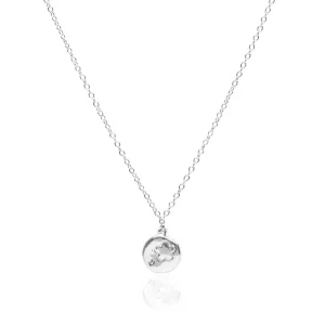 Flower Coin Silver Necklace