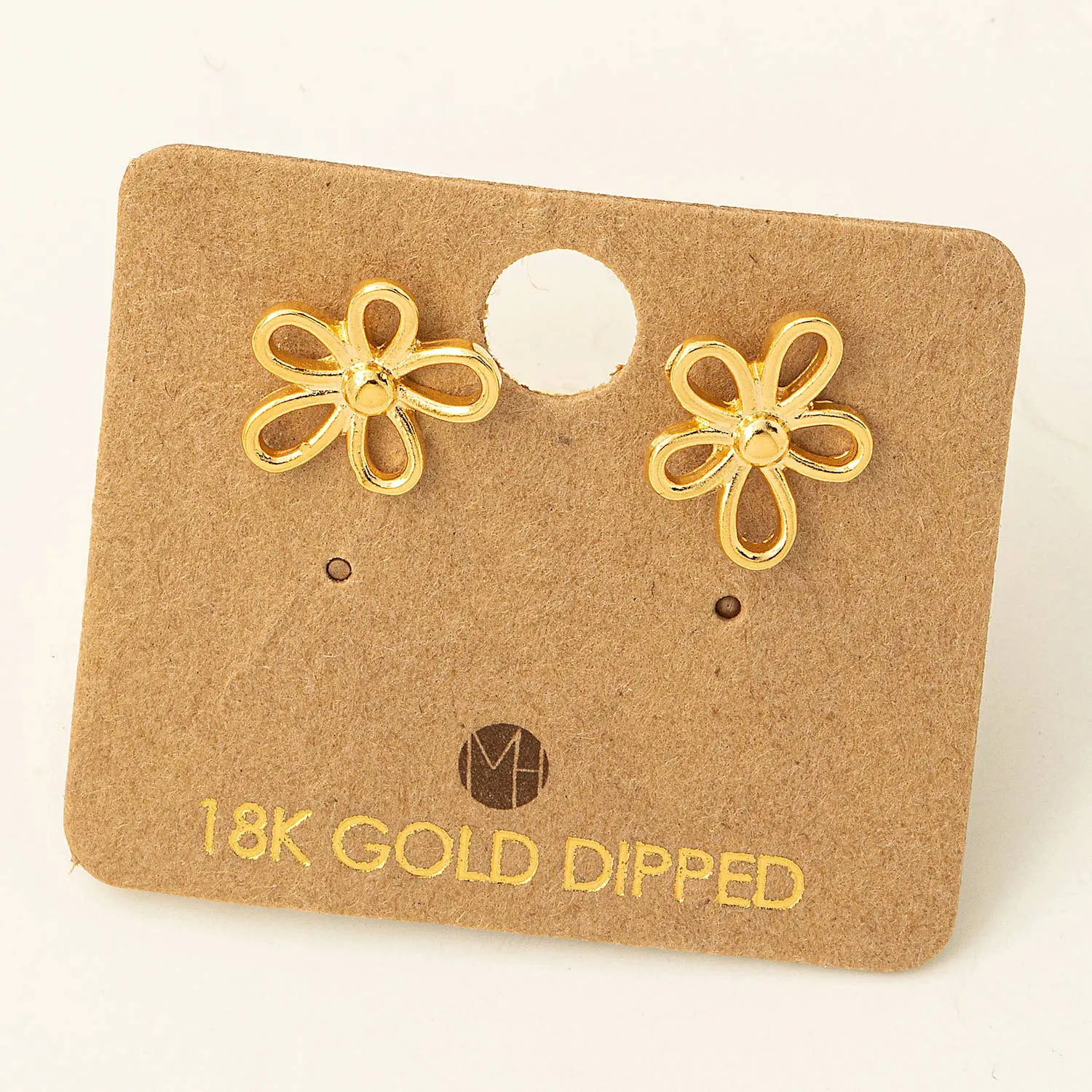 Flower Outline Stud Earrings /Stuffology Boutique