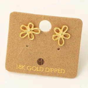 Flower Outline Stud Earrings /Stuffology Boutique