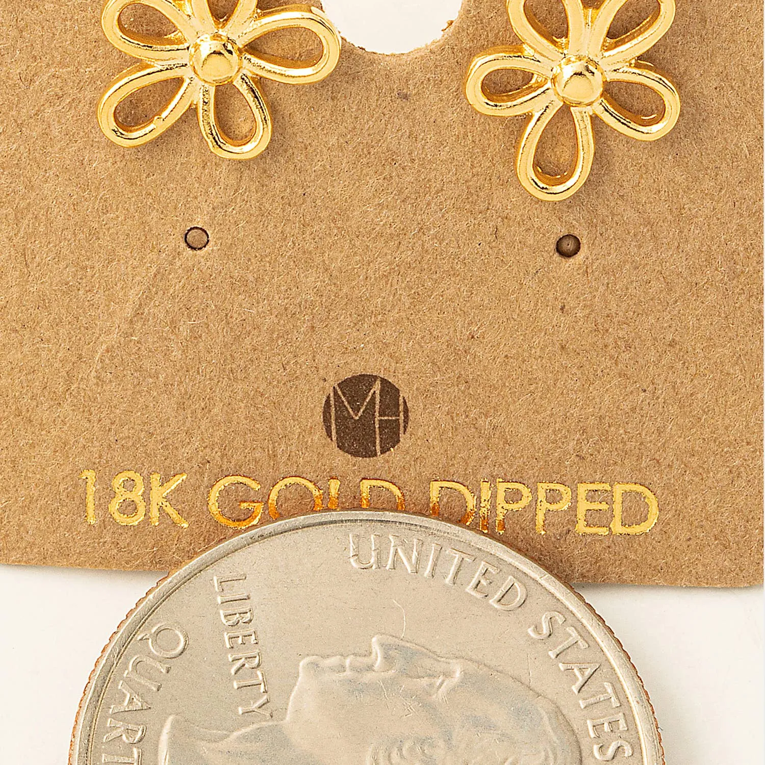 Flower Outline Stud Earrings /Stuffology Boutique