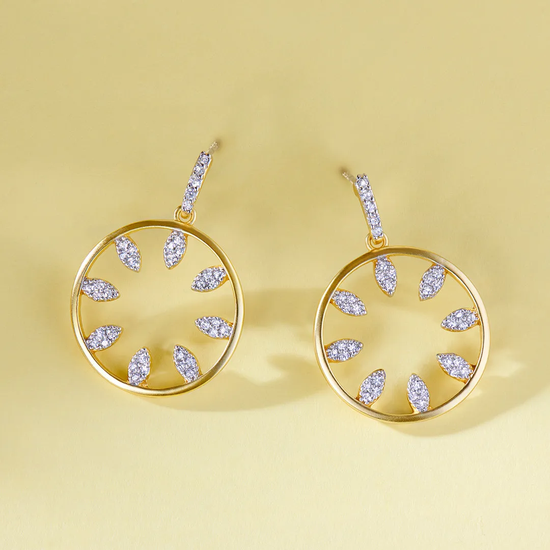 Freida Rothman Petals in Bloom Open Hoop Earrings