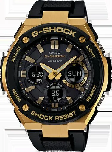 G-SHOCK BLACK BAND W/GOLD FACE
